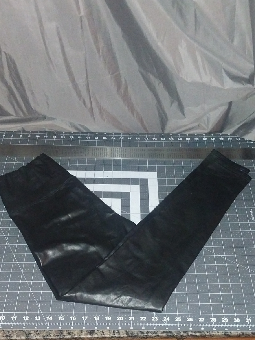 Black Faux Leather Leggings - Women